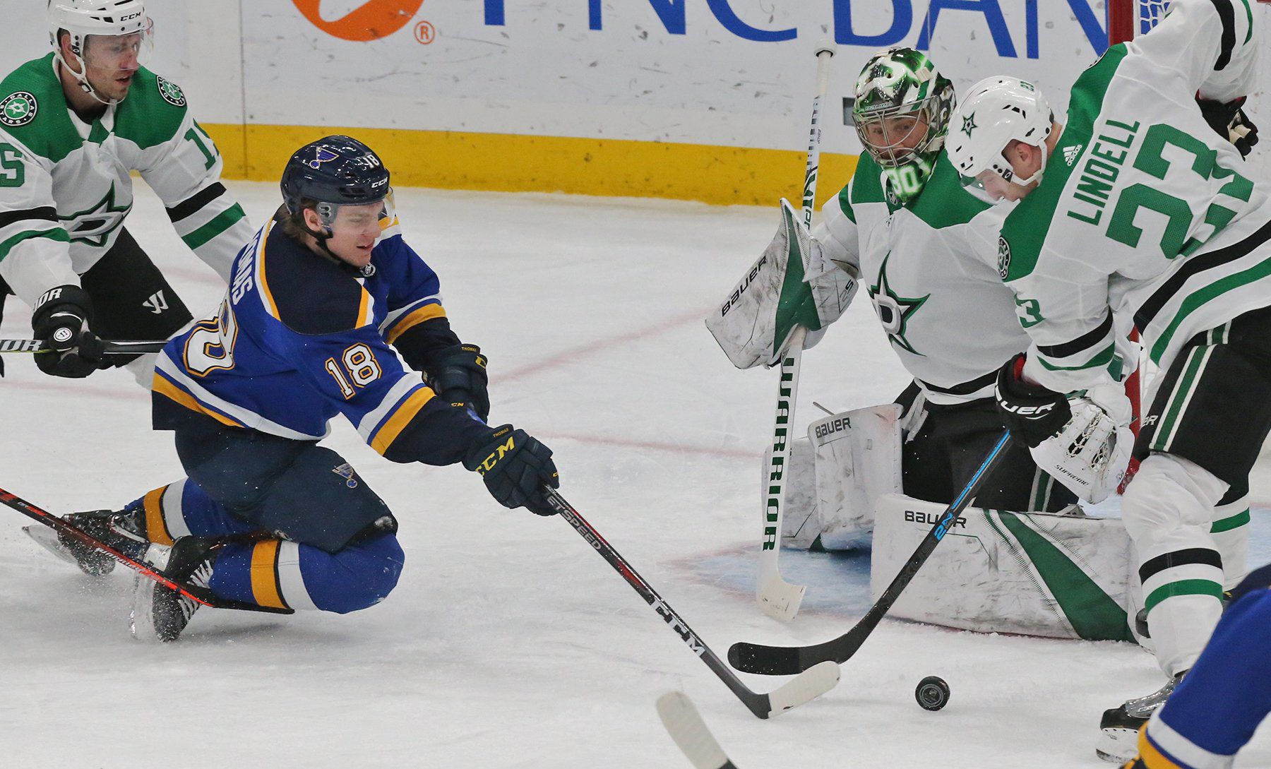 The Blues take on the Stars at Enterprise Center